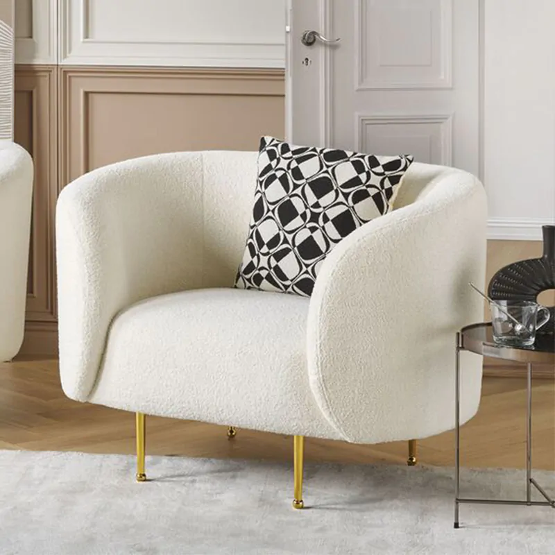 Round Boucle Armchair
