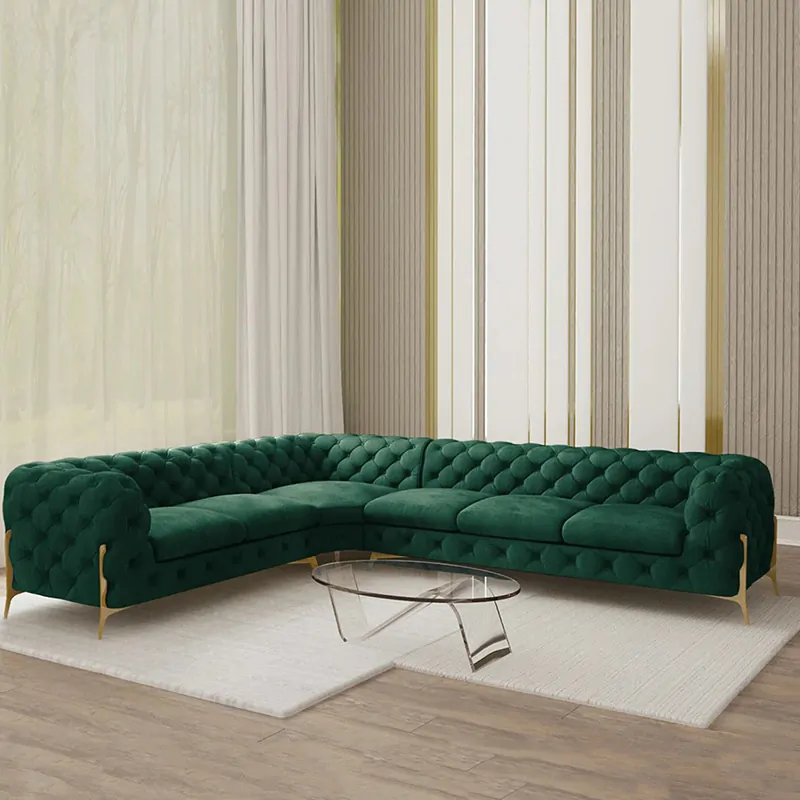 Classic Tufted Corner Sofa 2 Classic Tufted Corner Sofa - Image 2