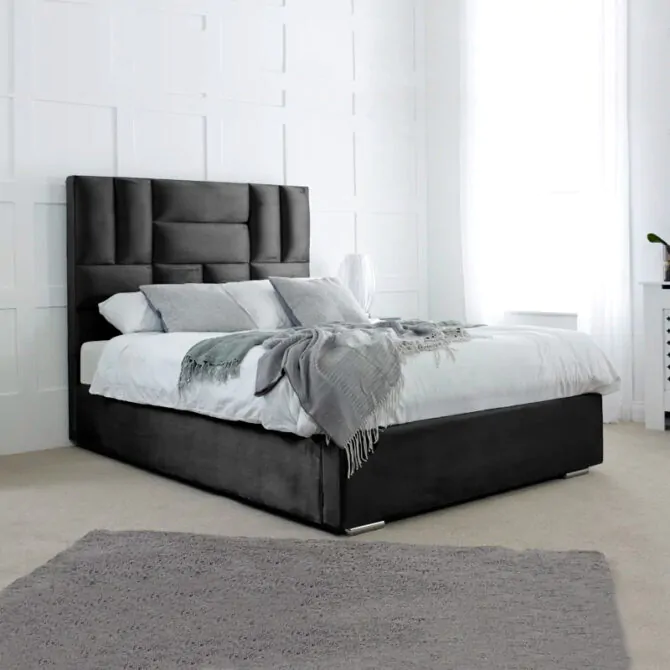 velvet padded bed 1