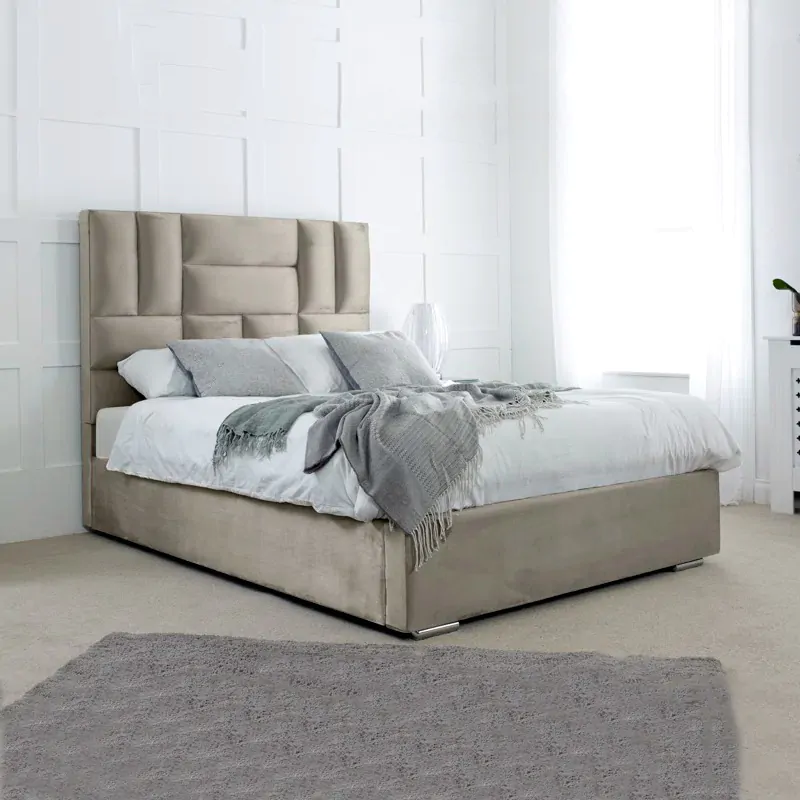 Velvet Padded Bed 1 Velvet Padded Bed