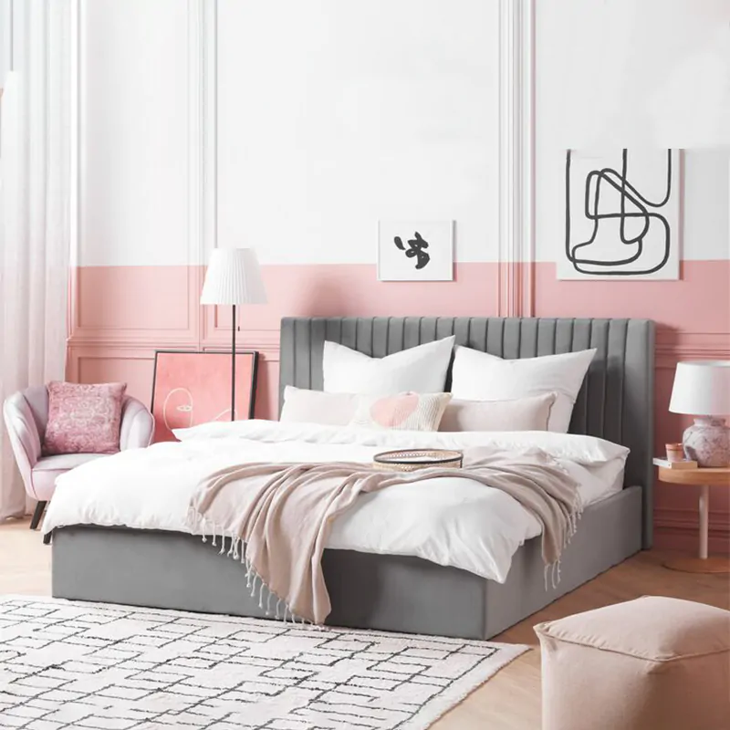 Vertical Tufted Headboard Bed 2 Vertical Tufted Headboard Bed - Image 2