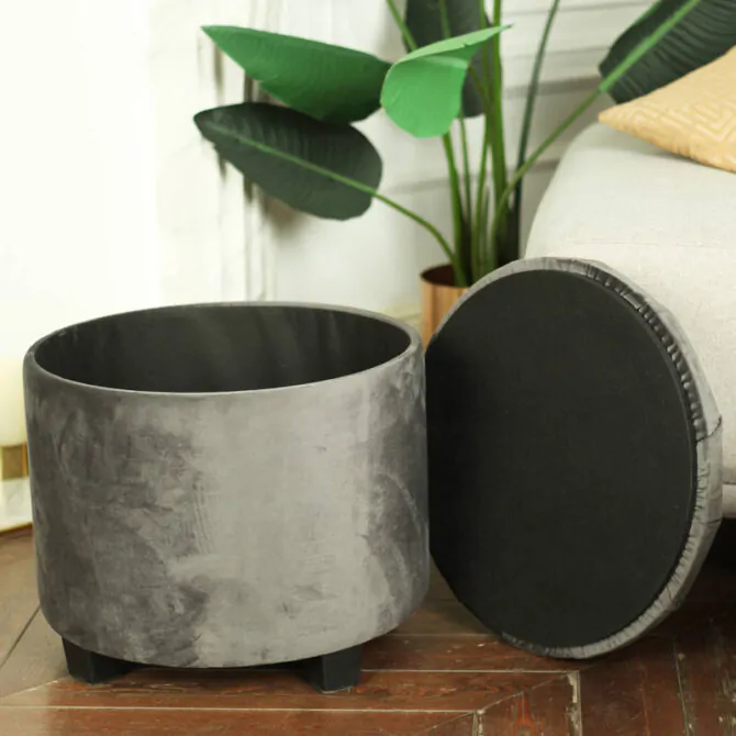 Wide Round Ottoman