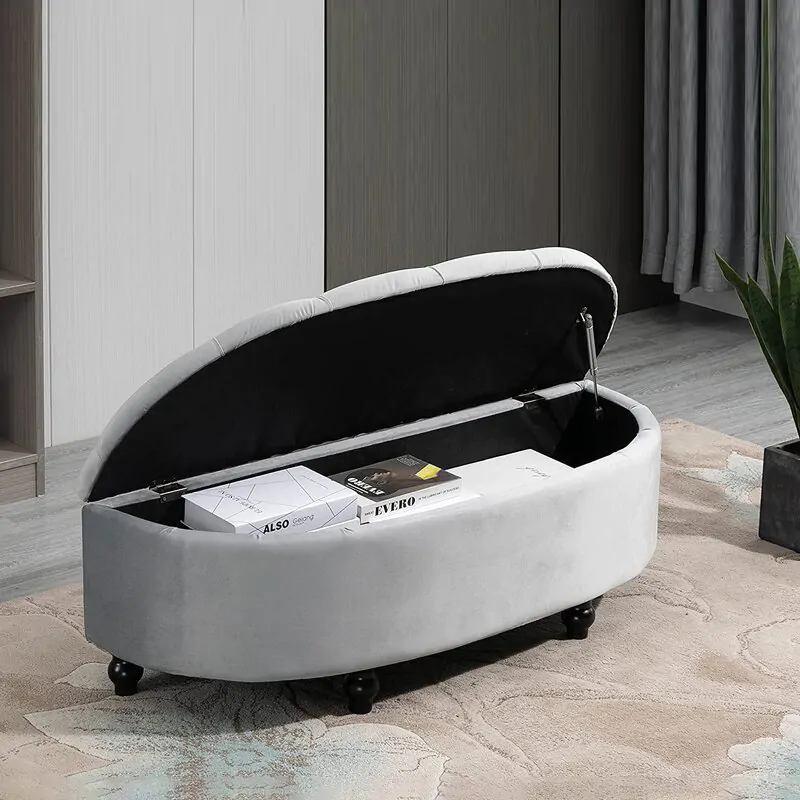 Wide Tufted Ottoman 2 Wide Tufted Ottoman - Image 2