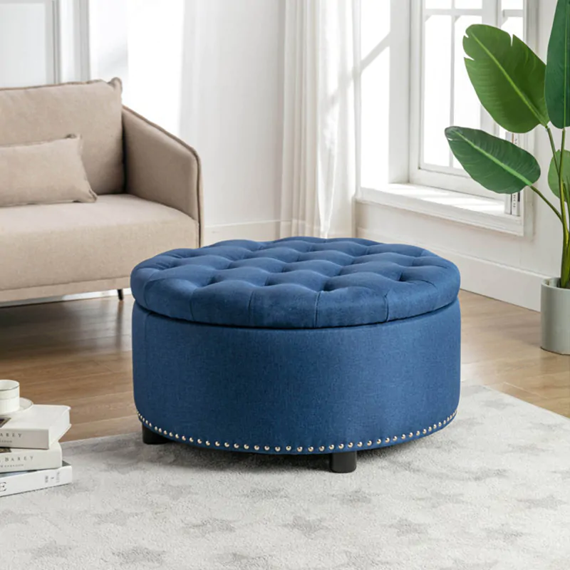 Deluxe Round Storage Ottoman